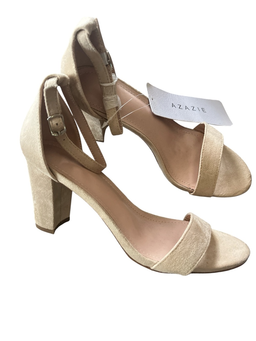 Azazie Women's Apricot Block Heel Sandals